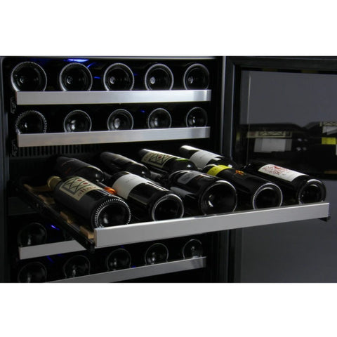 Allavino 24" Wide FlexCount II Tru-Vino Series 56 Bottle Single Zone Stainless Steel Left Hinge Wine Refrigerator (VSWR56-1SR20)