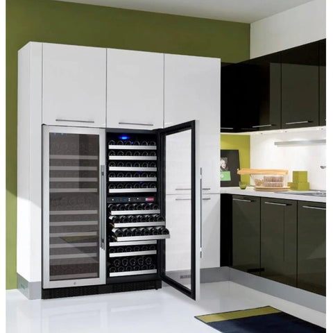 Allavino 47" Wide FlexCount II Tru-Vino 249 Bottle Three Zone Stainless Steel Side-by-Side Wine Refrigerator (3Z-VSWR2128-S20)