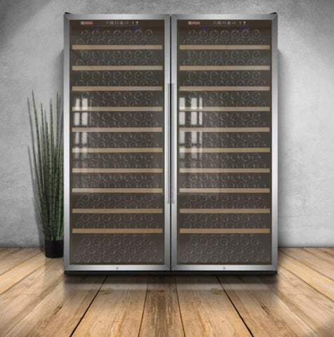 Allavino 63" Wide Vite II Tru-Vino 554 Bottle Dual Zone Stainless Steel Side-by-Side Wine Refrigerator (2X-YHWR305-1S20)