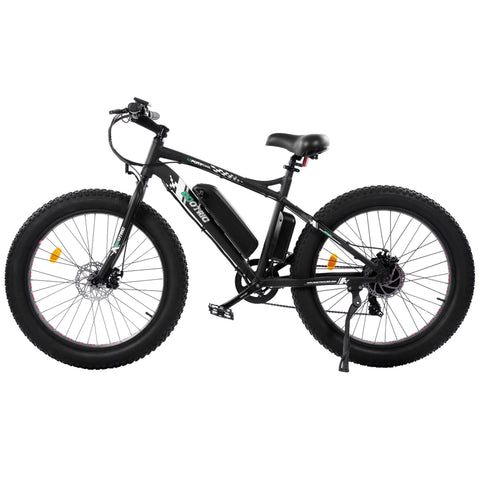 Ecotric Fat Tire Beach Snow Electric Bike-Matt Black