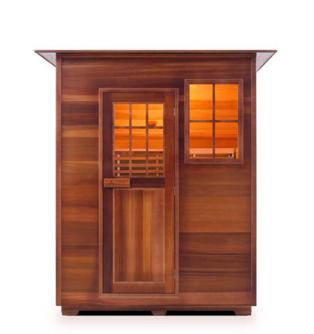 Enlighten Sauna MoonLight 3 Person Outdoor/Indoor Dry Traditional Sauna