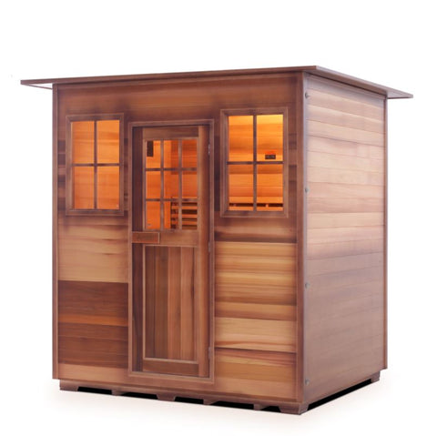 Enlighten Sauna MoonLight 4 Person Outdoor/Indoor Dry Traditional Sauna