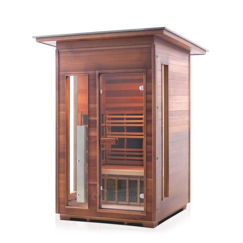 Enlighten Sauna Rustic 2 Person Outdoor/Indoor Full Spectrum Infrared Sauna