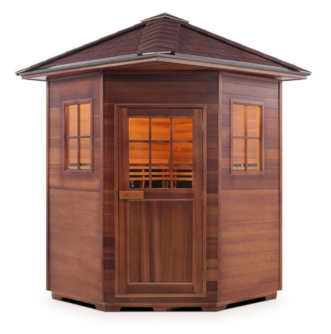 Enlighten Sauna Sierra 4C Person Outdoor/Indoor Full Spectrum Infrared Sauna