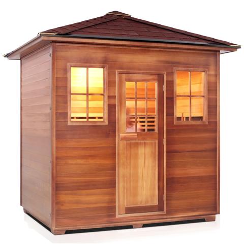 Enlighten Sauna Sierra 5 Person Outdoor/Indoor Full Spectrum Infrared Sauna