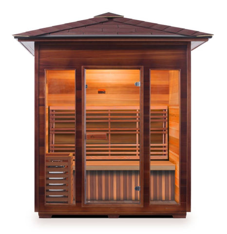 Enlighten Sauna SunRise 4 Person Outdoor/Indoor Dry Traditional Sauna