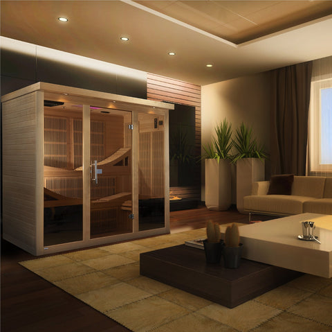 Golden Designs "Monaco Elite" 6-person PureTech Near Zero Far Infrared Sauna