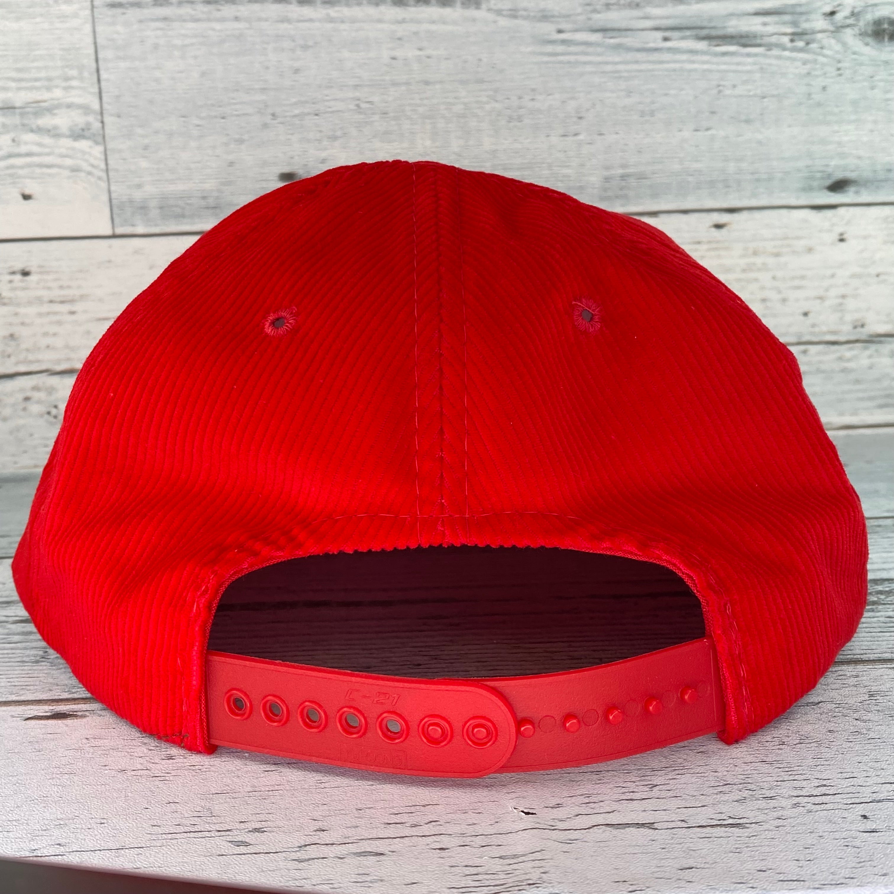 Vintage Snowmass Red corduroy Snapback hat cap – Old School Hats
