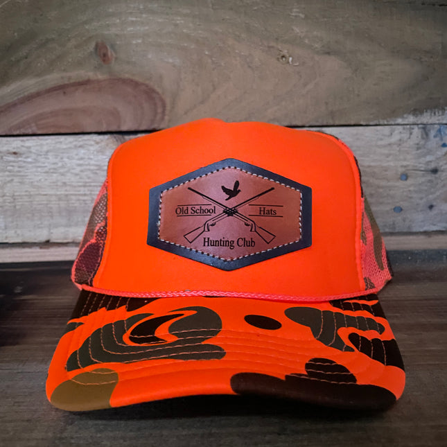 Old School Orange Bass Fishing Mesh Trucker Snapback Cap Hat – Old