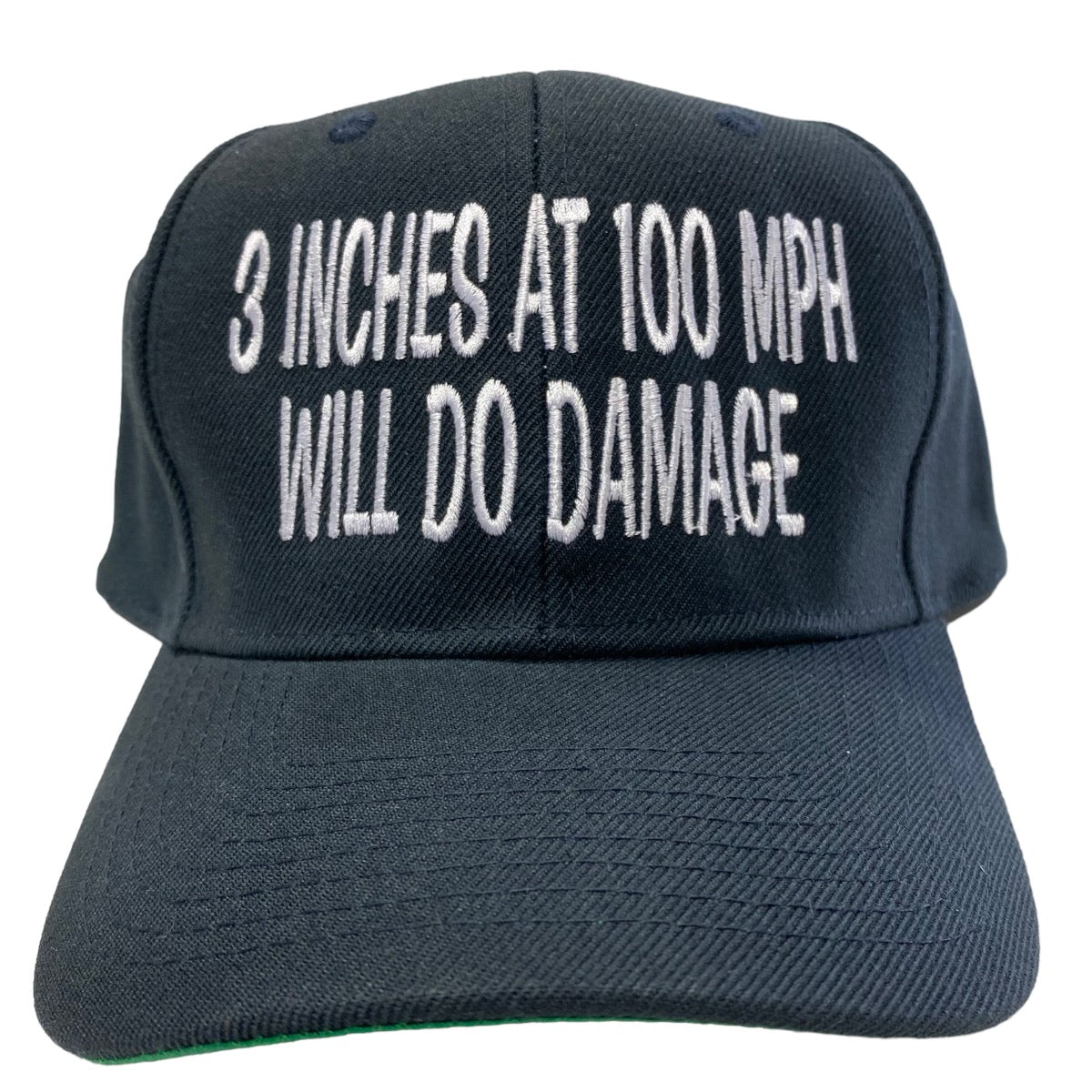 3 inches at 100 mph will do damage vintage SnapBack Hat Cap Custom