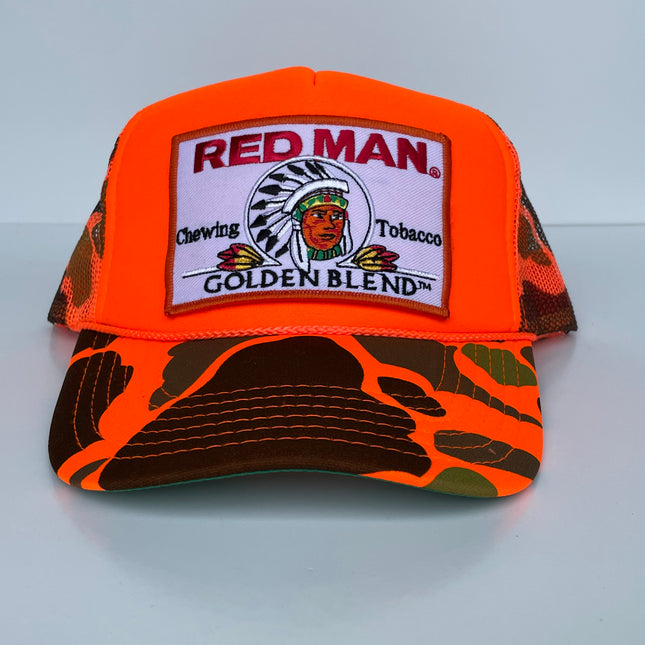 Only 1 of 1 ONLINE NOW Vintage Custom Redman Fishing hat oldschoolhats.com  under Per-built custom