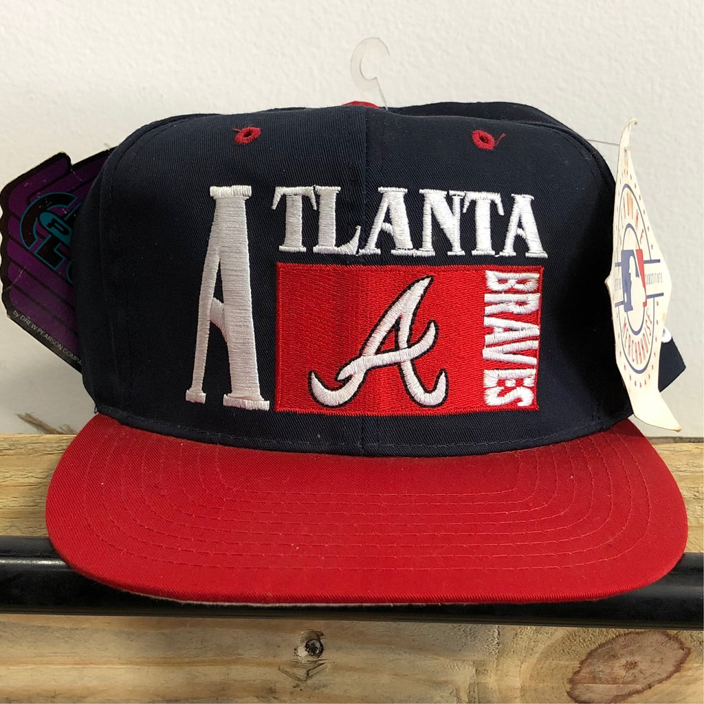 Vintage Atlanta Braves MLB Mesh Rope Snapback Hat Sports Products NOS 