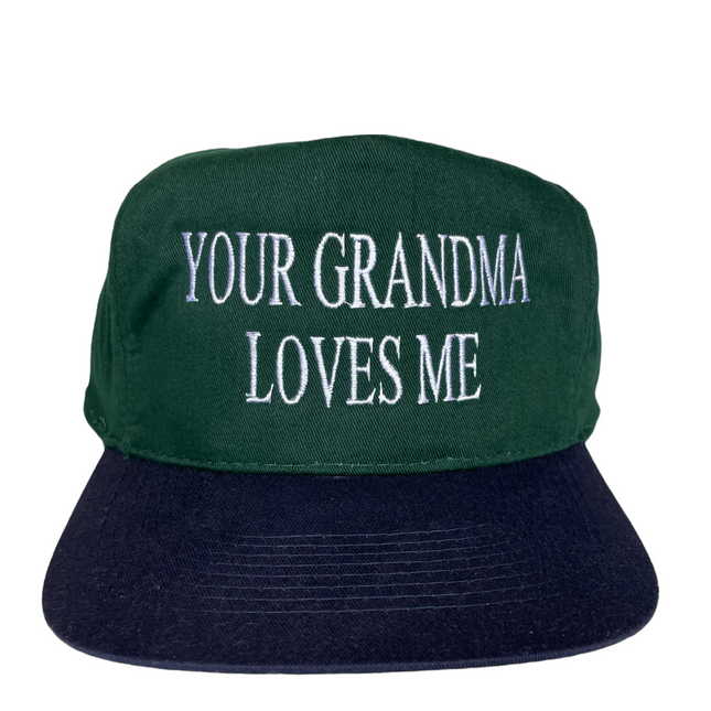 FISH WANT ME WOMEN FEAR ME Vintage Custom Embroidered Green Crown Stra –  Old School Hats