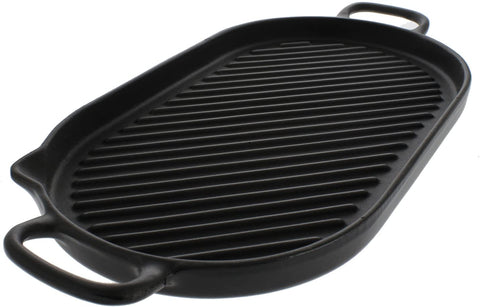 Valor 21 1/2 x 13 1/2 Pre-Seasoned Reversible Cast Iron Griddle and Grill  Pan with Handles