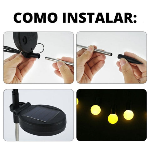 Fácil de instalar a luz led vaga-lume