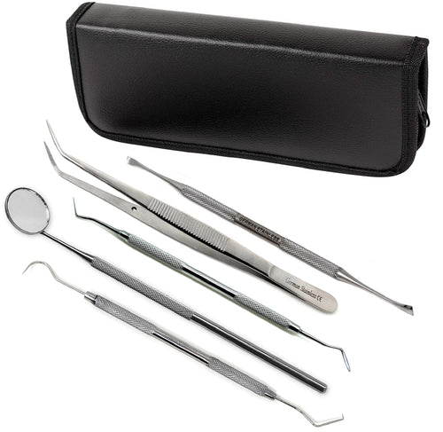 G.CATACC Dental Tools, 10 Pack Professional Plaque Remover Teeth Cleaning  Tools Set, Stainless Steel Dental Hygiene Kit with Dental Picks, Tartar