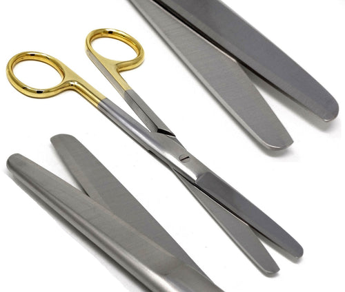 Gold Handle Dissecting Iris Sharp Fine Point Scissors 4.5, Curved –  A2ZSCILAB