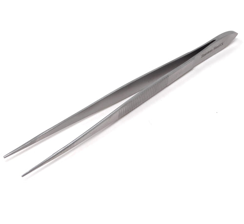 6.3 Inch 16cm Stainless Steel Straight Curved Tweezers Set with Blunt  Serrated Tips Multipurpose Tweezers for