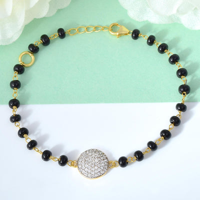 Dual Layer Black Beads Bracelet