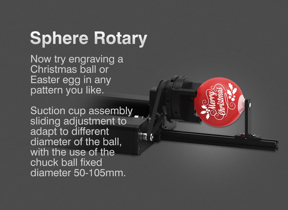 Rotary Attachment for Laser Engraver Spherical Carving Ball Surface  Engraving