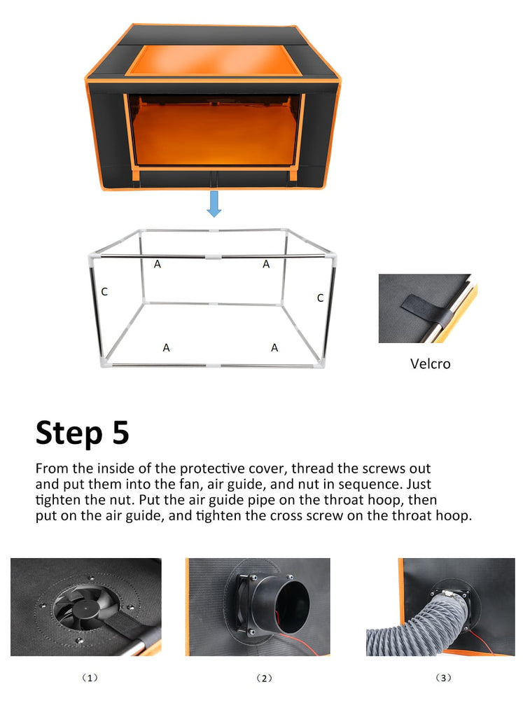 Laser Engraver Enclosure With Vent , Eye Protection Fireproof