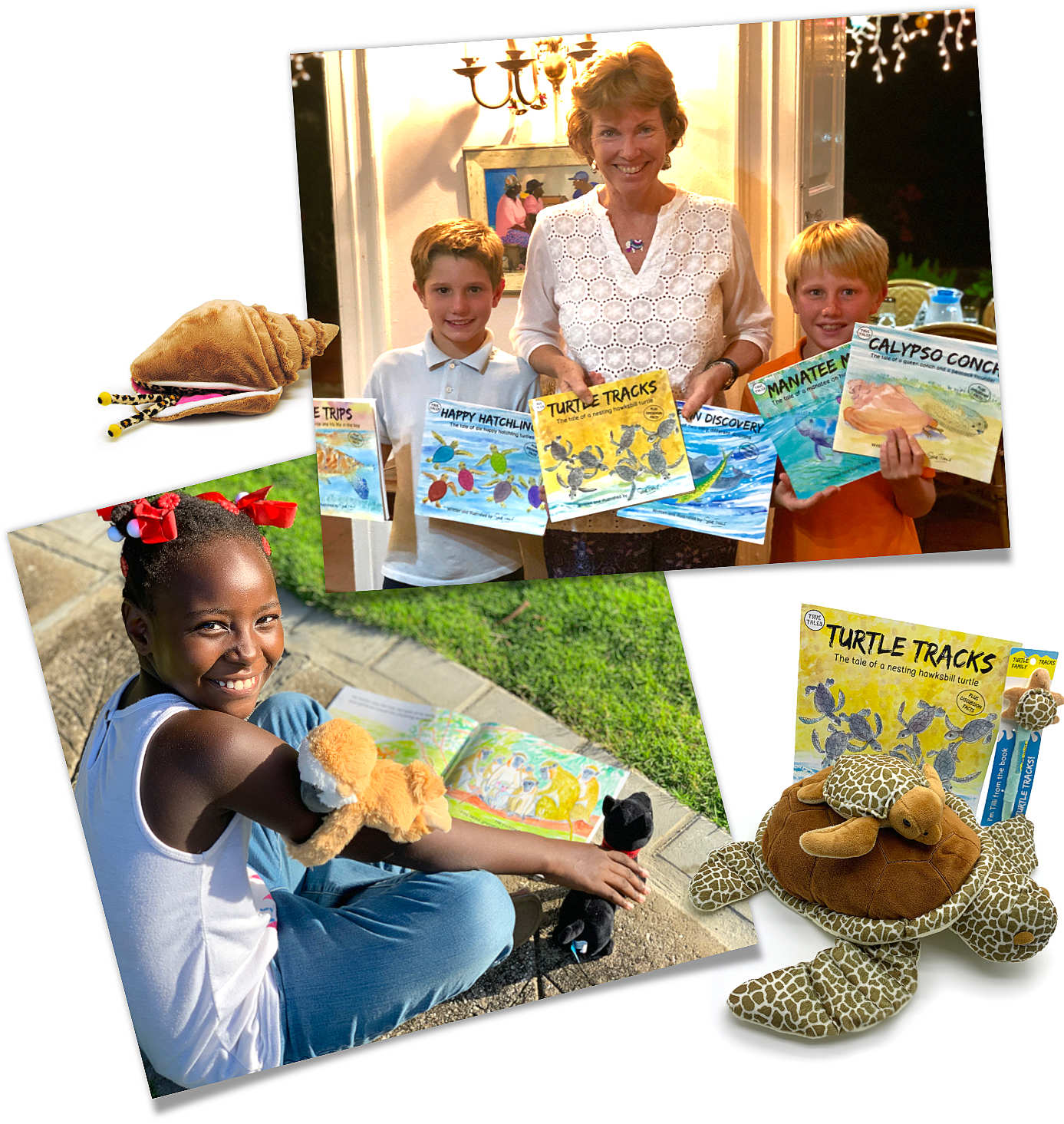 Boys with books and Zaria playing