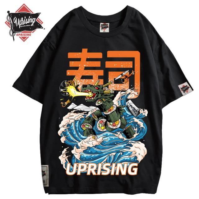 JDM Streetwear Sushi Attack - camiseta de manga hombre JDM Global Warehouse
