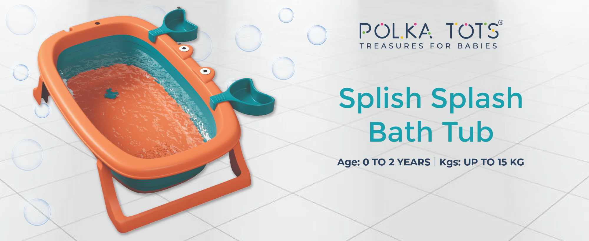 polka tots baby bath tub