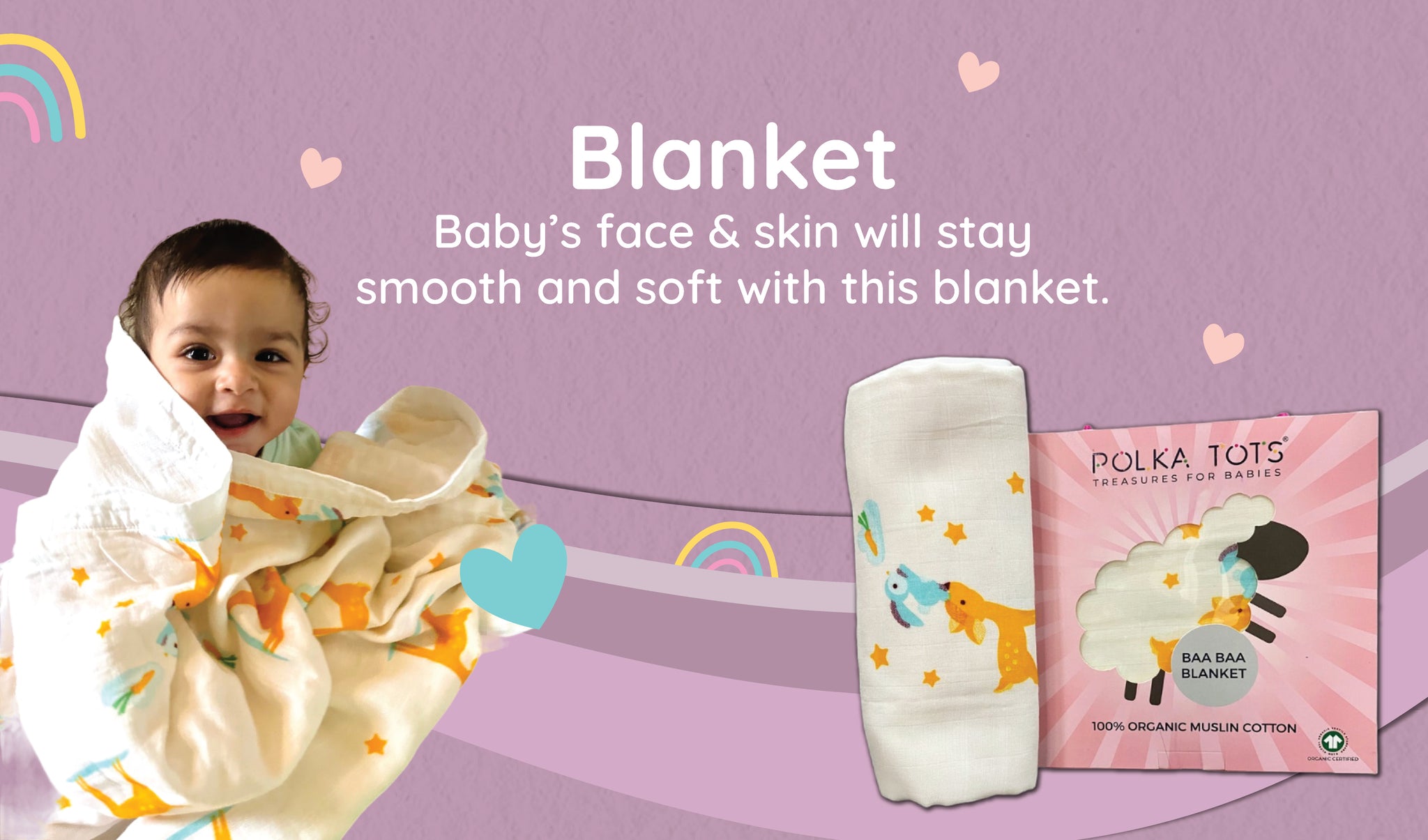 polka tots organic baby blankets