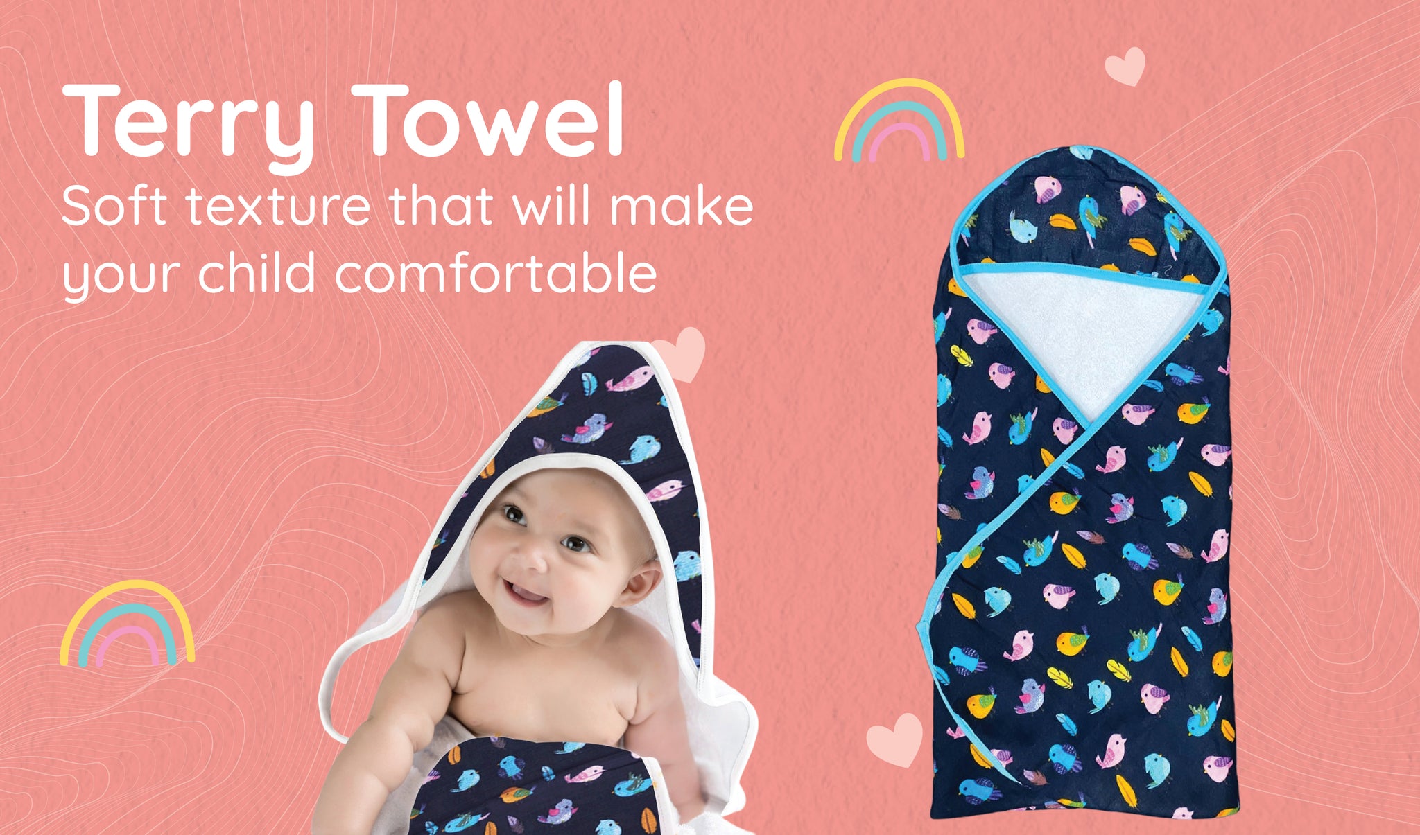 polka tots terry towel for babies