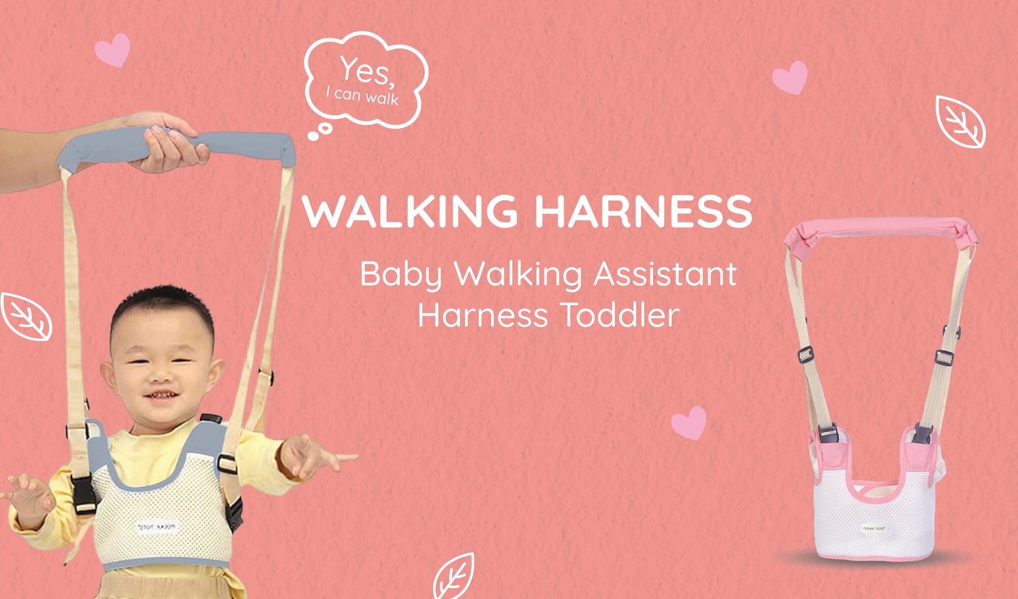 walking harness polka tots