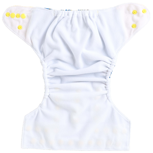Cloth Diaper with Adjustable Snap yellow buttons