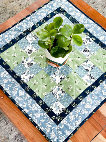 simple 4-patch table topper