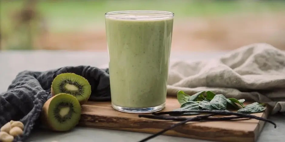 Green weight loss smoothie with kiwi