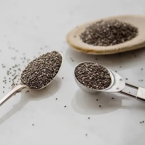 3 spoons of chia seeds.