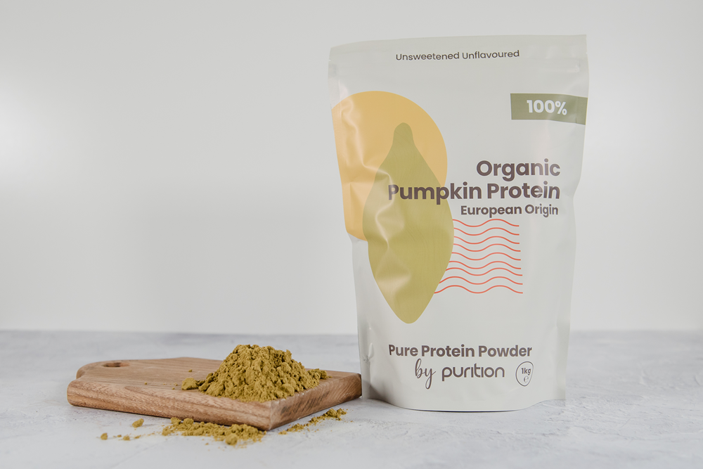 A bag of Premium European Golden Pea Protein by Purition