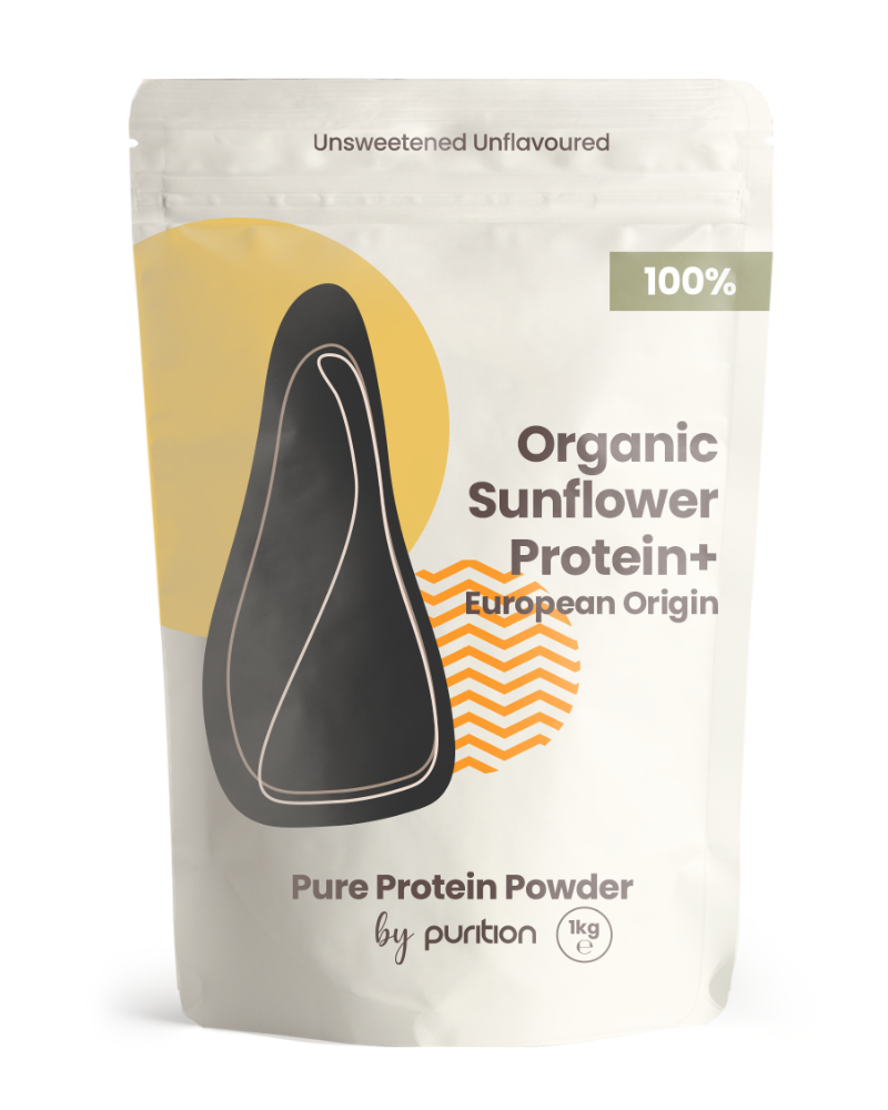 Bag graphic; Purition Organic Sunflower Protein.