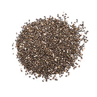 Scattered chia seeds
