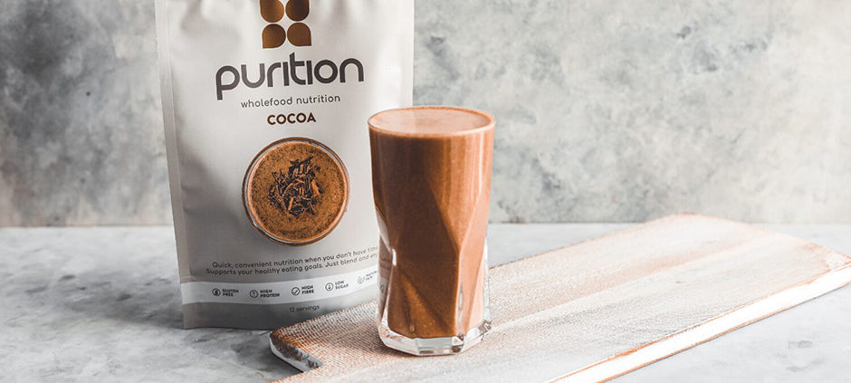 Purition Chocolate whole food meal shake.