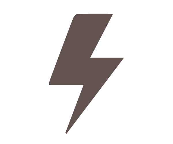 Digital icon depicting; bolt of lightening.