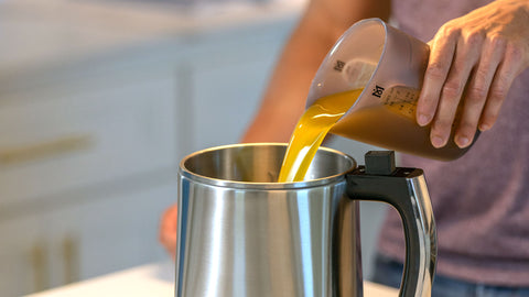 Clarified Butter Going Into MagicalButter Machine from Magical Silicone Cup
