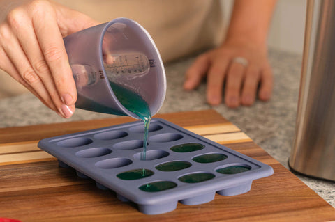 Pouring Gummies into 10ml Gummy Tray with Magical Measuring Cup