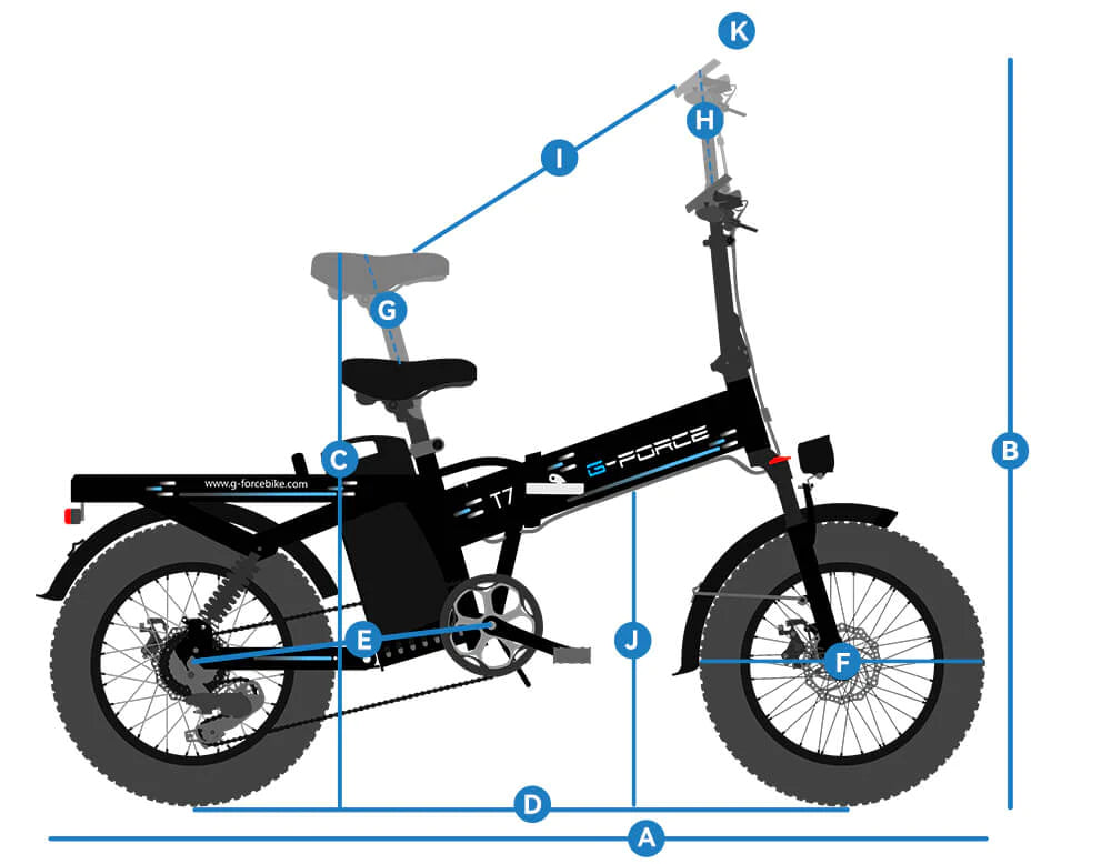 G-FORCE T7 Long Range Ebike geometry