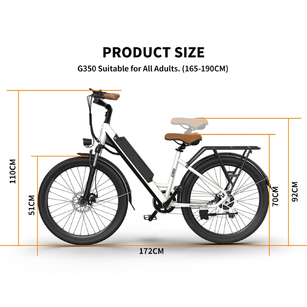 Aostirmotor  G350 350W 36V Comfortable Commuter Bicycle