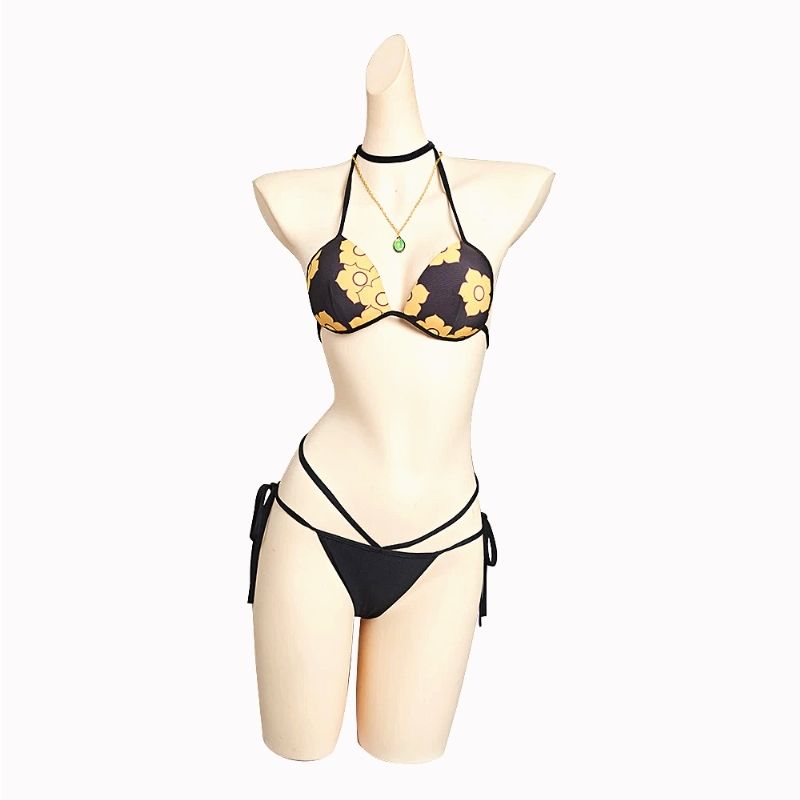 Women Mitsuri Bikini Set Halter Two-piece Bathing Suit Anime Swimsuit  Swimwear | eBay