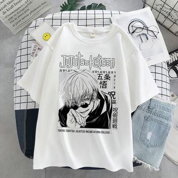 Fans Army Soft Comfortable Jujutsu Kaisen Gojo Satoru JJK 0 Merch Anime  Oversized t Shirt(Black and Blue and White)