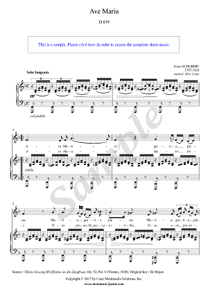 Schubert Ave Maria F Major Sheetmusic2print