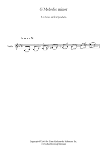 G Melodic Minor Scale For Violin Grade 2 Sheetmusic2print