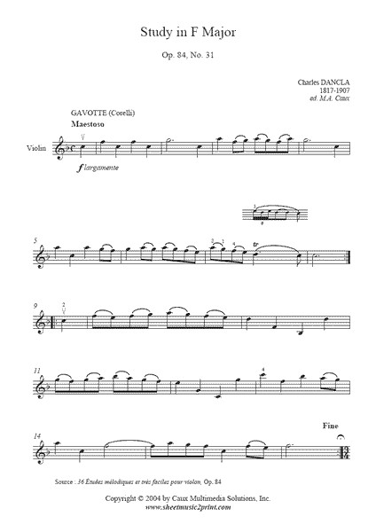 Dancla Study Op 84 No 31 Sheetmusic2print