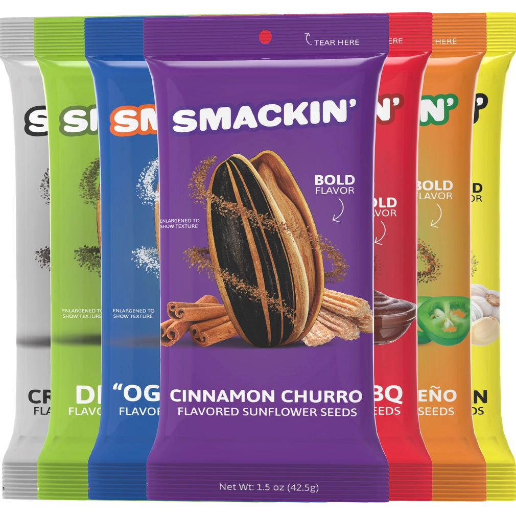 SMACKIN' Sunflower Seeds case of 7 (1.5 oz)